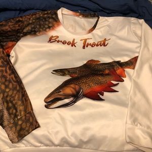 Brook trout long sleeve men’s shirt